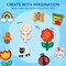 12 Wooden Magnet Creativity Arts & Crafts Painting Kit for Kids(Multicolor)